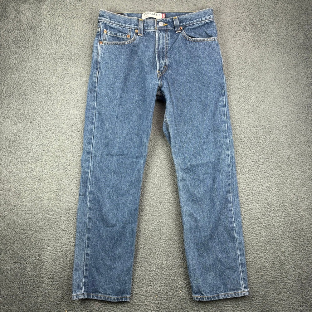 Levis 505 Regular Fit Jeans Mens 32x30 Blue Denim Straight Leg Pants 100 Cotton